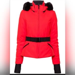 Goldbergh Vibrant Red Ski Jacket with Black Details UK size 8